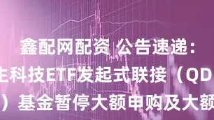 鑫配网配资 公告速递：华安恒生科技ETF发起式联接（QDII）基金暂停大额申购及大额定期定额投资